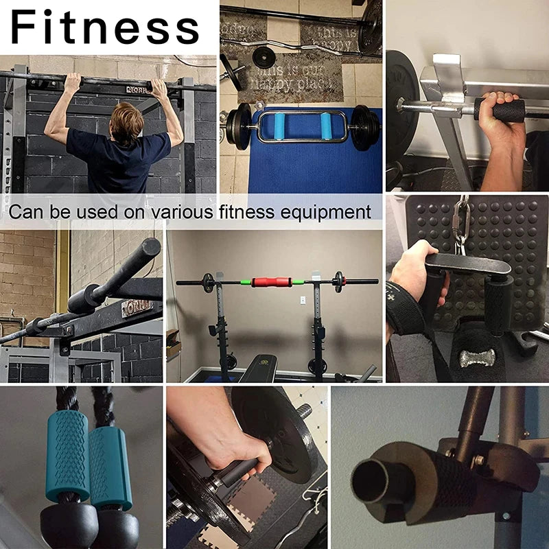 1 PC/2PC GOUNOD Barbell Dumbbell Grip Thick Bar Handle Silicone Anti-slip Pad Thick Bar Handle Weightlifting Fat Pull Grip