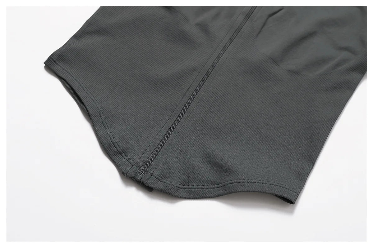Zipper Jacket Women Crop Tops Yoga T-shirts Solid Sports Top Long Sleeve Running Shirts Sexy Quick Dry Fitness Gym Sport Wear