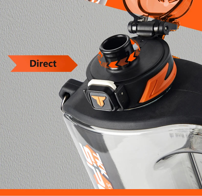 TKK 1/1.6/2L Sports Water Bottle TRITAN Large Capacity Creative Cup Heat Resistant Outdoor Adult Travel Kettle Gym Fitness Jugs