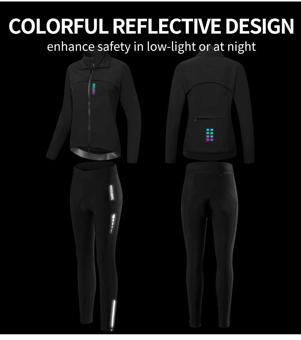 WOSAWE Windproof & Waterproof Reflective Cycling Jacket