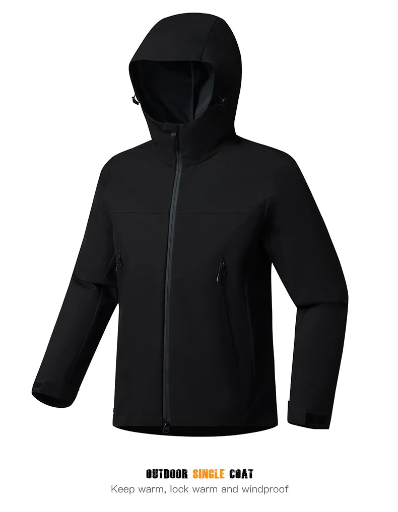 EUMERGX Men's Women's Waterproof Jacket Hiking Trekking Windbreaker Unisex Outdoor Sporty Rain Coat Windproof Climbing Clothes
