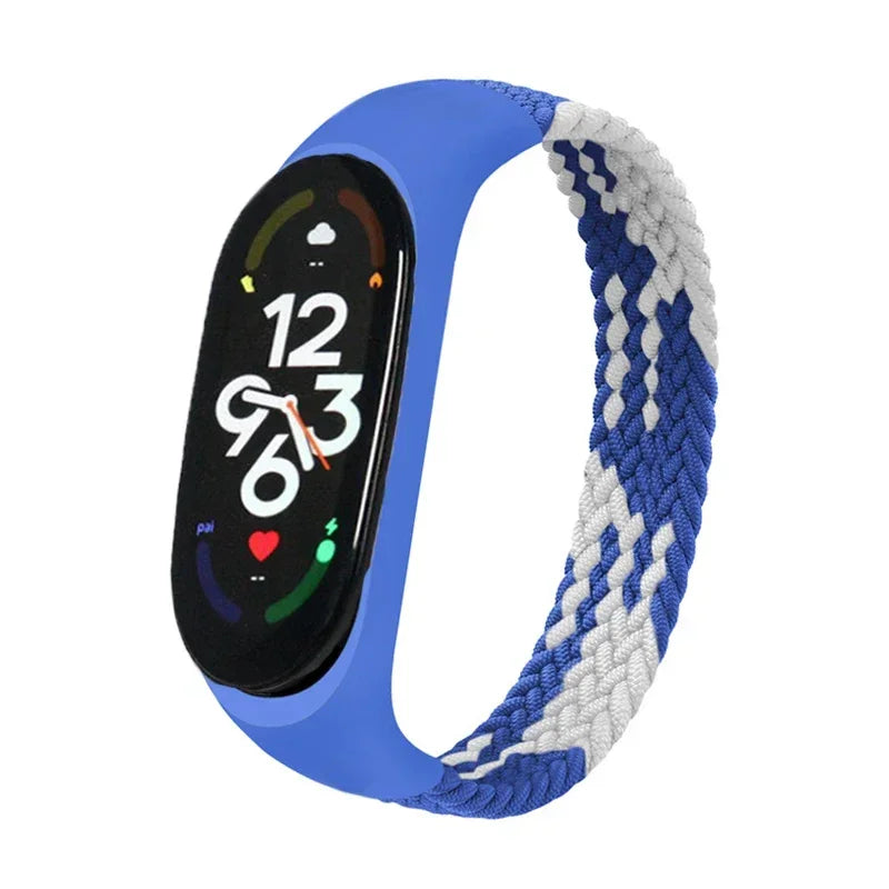 Braided Solo Loop for xiaomi Mi band 7 Watch Strap Nylon watchband NFC Bracelet smart Miband6 belt correa on Mi band 7 6 5 4 3
