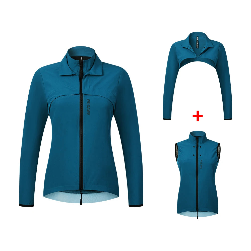 WOSAWE Windproof & Waterproof Reflective Cycling Jacket