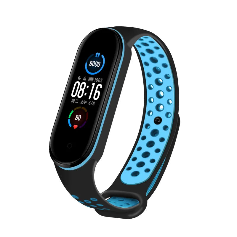 Breathable Strap For Xiaomi Mi Band 3 4 5 6 7 Smart Watch Wrist M3 M4 Bracelet For Xiaomi MiBand 7 6 5 Miband Strap Replacement