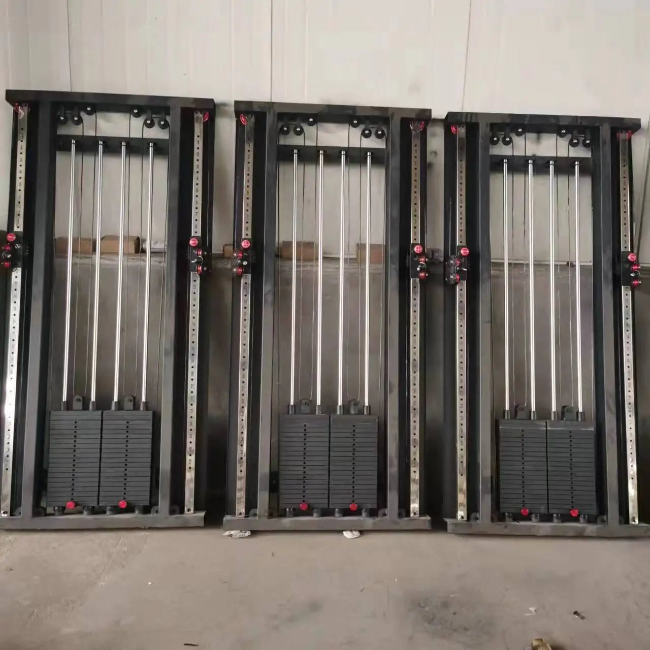 Fitness Equipment Multi Functional Smith Cable Machine Wall Functional Cross Over Trainer Half Squat Rack