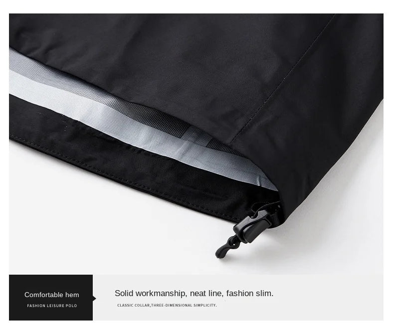 Jacket Men's Sports Casual Soft-shell Zipper Pocket Water Repellent Windbreaker New Autumn Functional Camping Hooded Raincoat