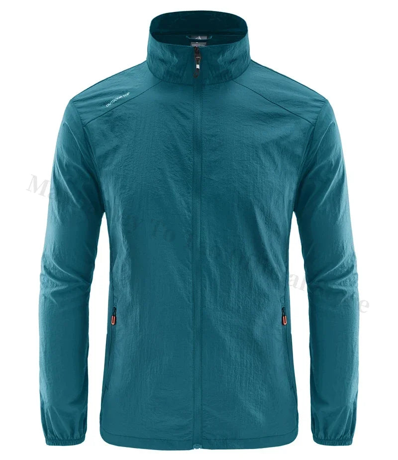 Men's Summer Skin Quick Dry Hiking Jacket Waterproof Sun UV Protection Coats Men Outdoor Sports Fishing Camping Running Jacket