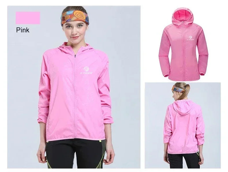 X-TIGER Skin Hiking Jacket Men Women Waterproof Quick Dry Camping Windbreaker Trekking Fishing Rain Coat Outdoor Anti UV Clothes