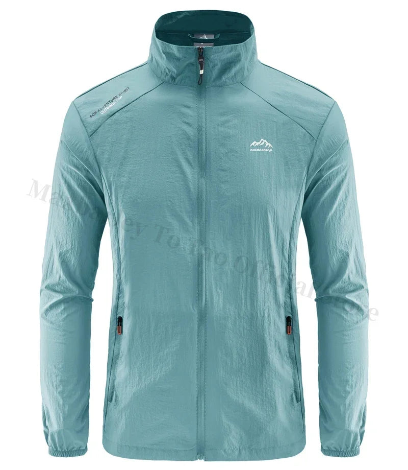 Men's Summer Skin Quick Dry Hiking Jacket Waterproof Sun UV Protection Coats Men Outdoor Sports Fishing Camping Running Jacket
