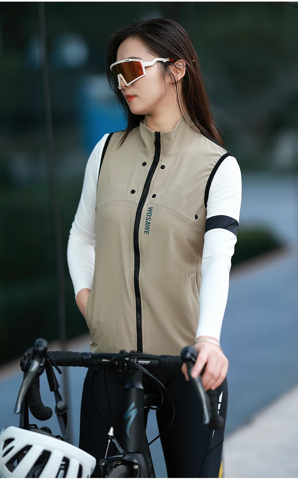 WOSAWE Windproof & Waterproof Reflective Cycling Jacket