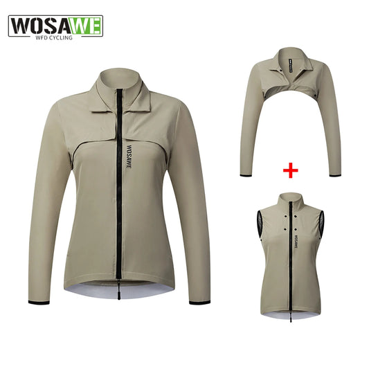 WOSAWE Windproof & Waterproof Reflective Cycling Jacket