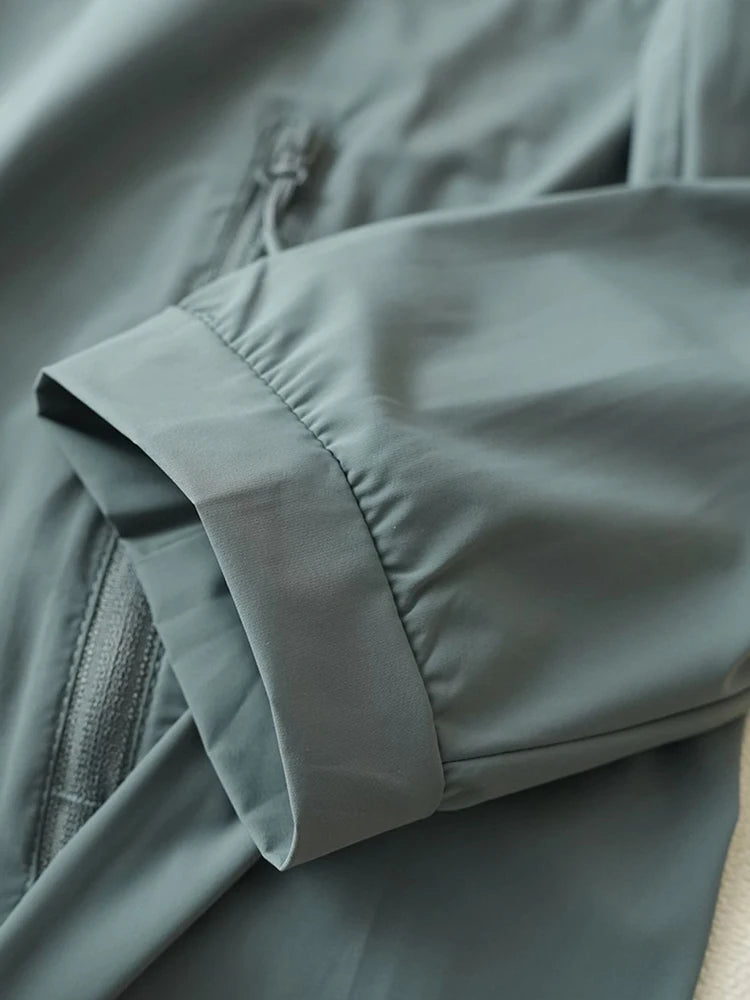 Summer UPF50+ Men's Jacket UV Protection Ice Silk Skin Coats Breathable Quick Dry Stretch Nylon Sunscreen Windbreaker Jackets