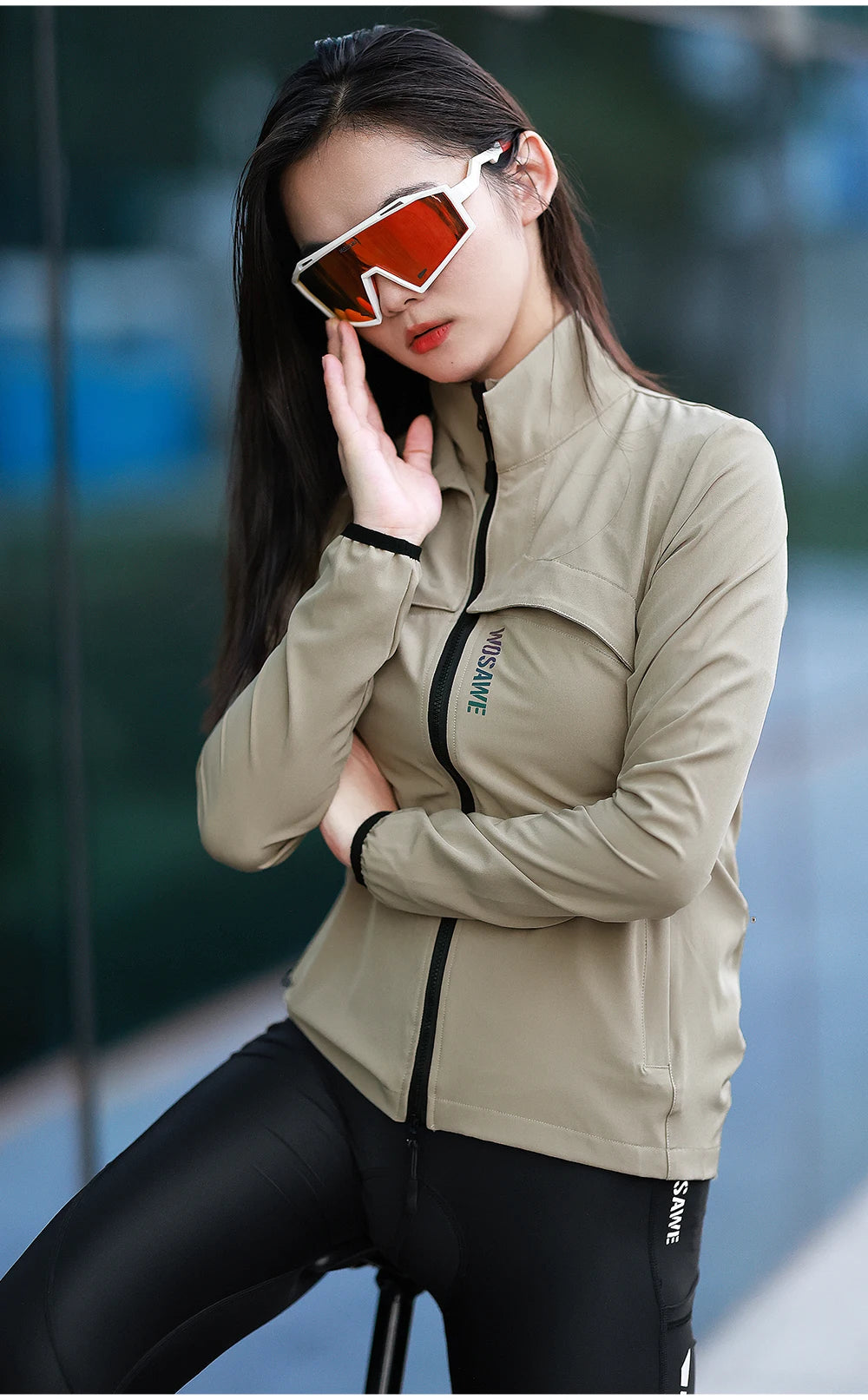WOSAWE Windproof & Waterproof Reflective Cycling Jacket