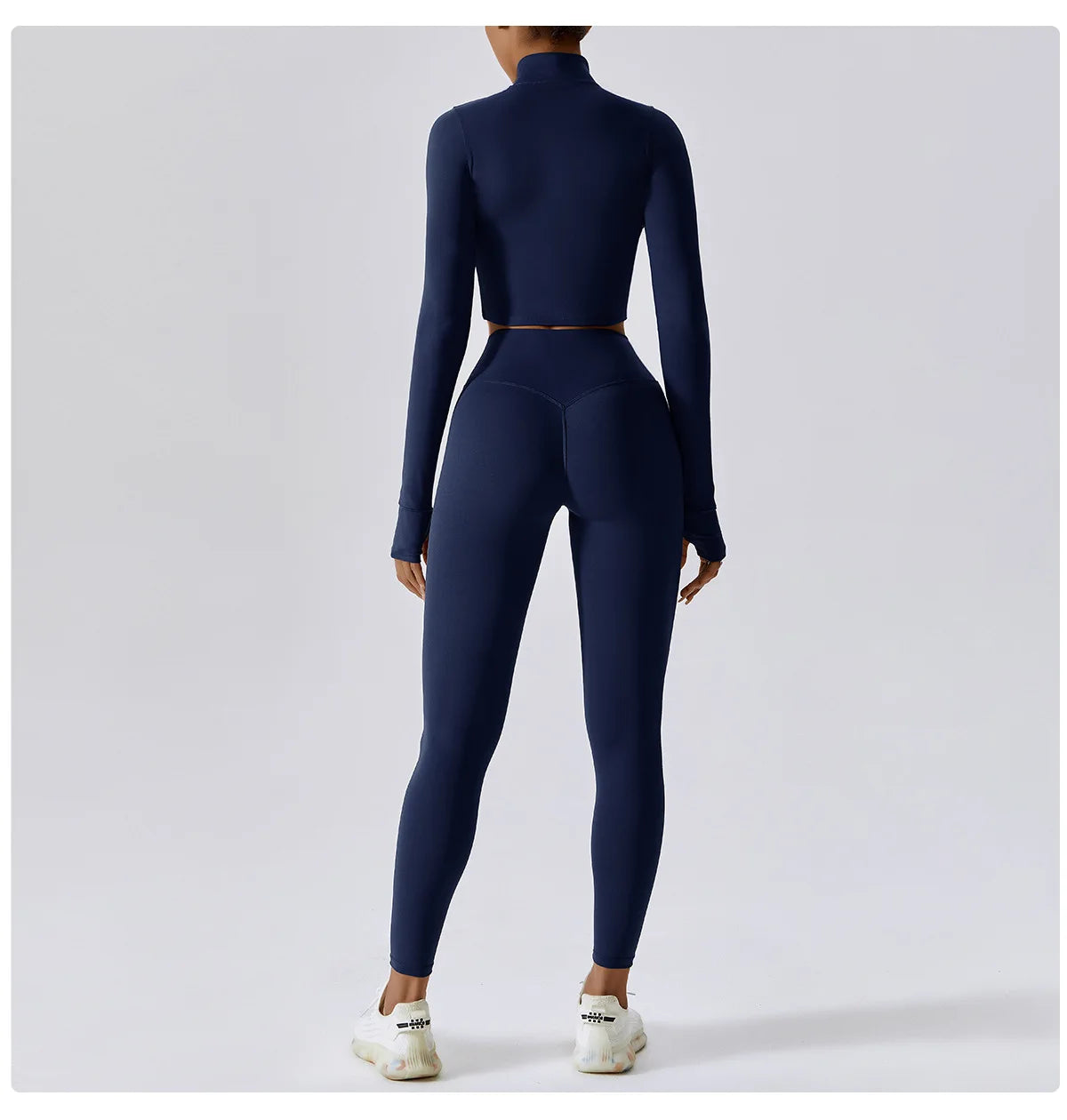 Women Zip Yoga Jacket Outdoor Running Sports Jacket Gym Push Up Fitness Long Sleeved Jacket Quick Drying Thumb Button Yoga Top