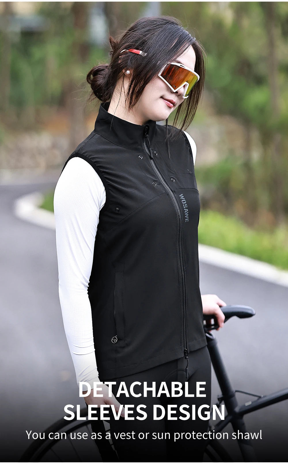 WOSAWE Windproof & Waterproof Reflective Cycling Jacket