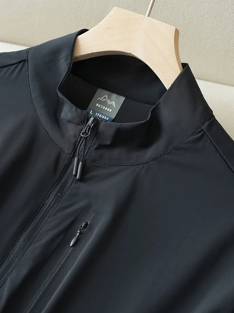 Summer UPF50+ Men's Jacket UV Protection Ice Silk Skin Coats Breathable Quick Dry Stretch Nylon Sunscreen Windbreaker Jackets