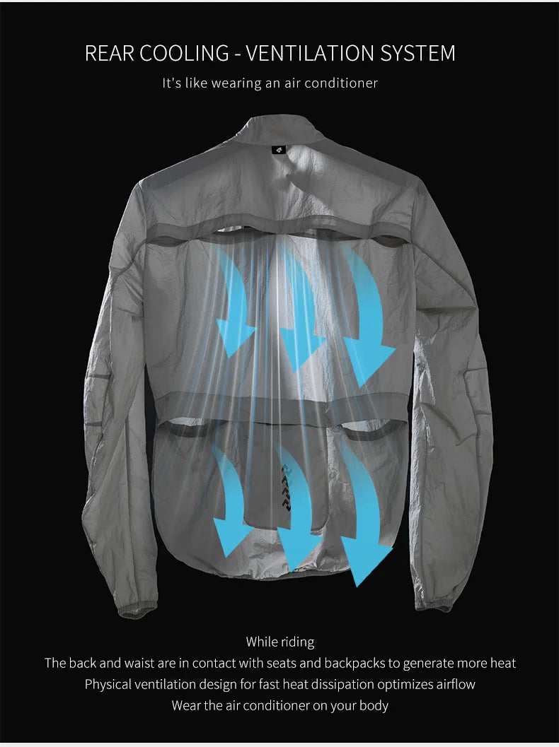 Lameda Men's Cycling Jacket Lightweight Men's Windbreaker Long Sleeved With 3 Pockets Bicycle Coat Clothes