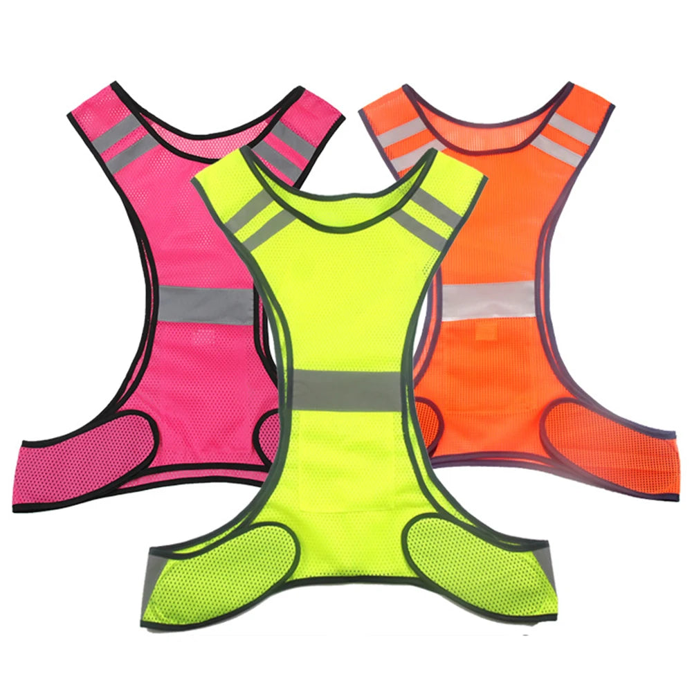Cycling Reflective Vest High Visibility Safe Jacket for Night Riding Running Jogging Cycling Motorcycle Outdoor Sports Waistcoat