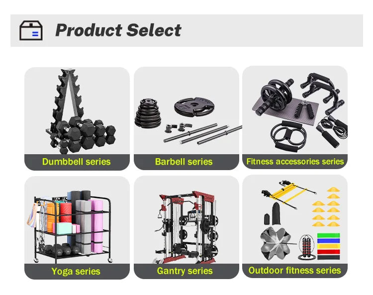 Multi Functional Smith Machine Cable Crossover Power Rack with Sit Gym Fitness Equipment