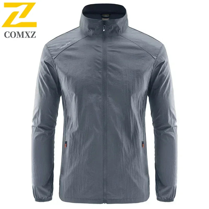 Men's Summer Skin Quick Dry Hiking Jacket Waterproof Sun UV Protection Coats Men Outdoor Sports Fishing Camping Running Jacket