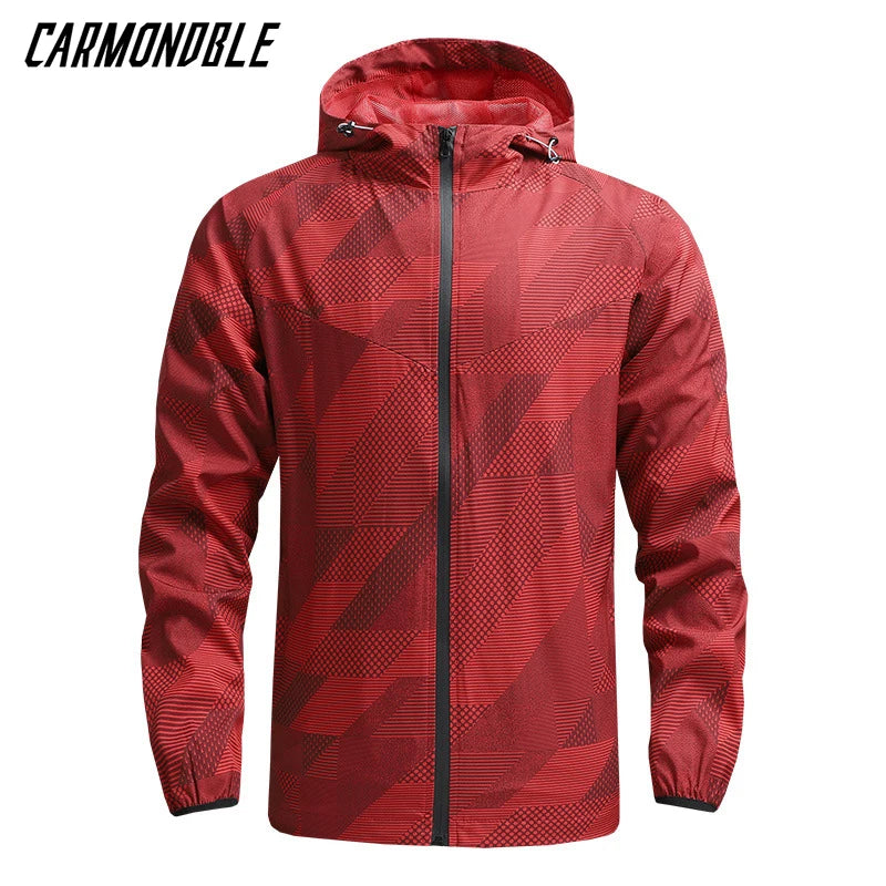 New Summer Men Hooded Jackets Anti-UV Hooded Trekking Jogging Long Sleeve Windbreaker Wear-resistant Mountain Coat Jacket Hombre