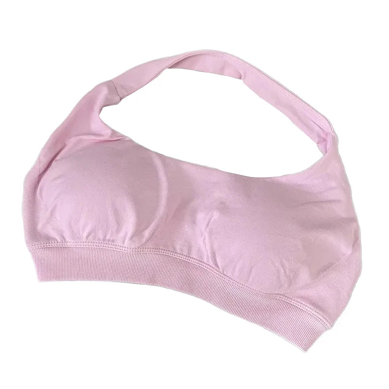High Support Sports Bra Women Halter Seamless Yoga Bra Padded Backless Sports Bras Gym Crop Top Push Up Workout Yoga Tops Woman