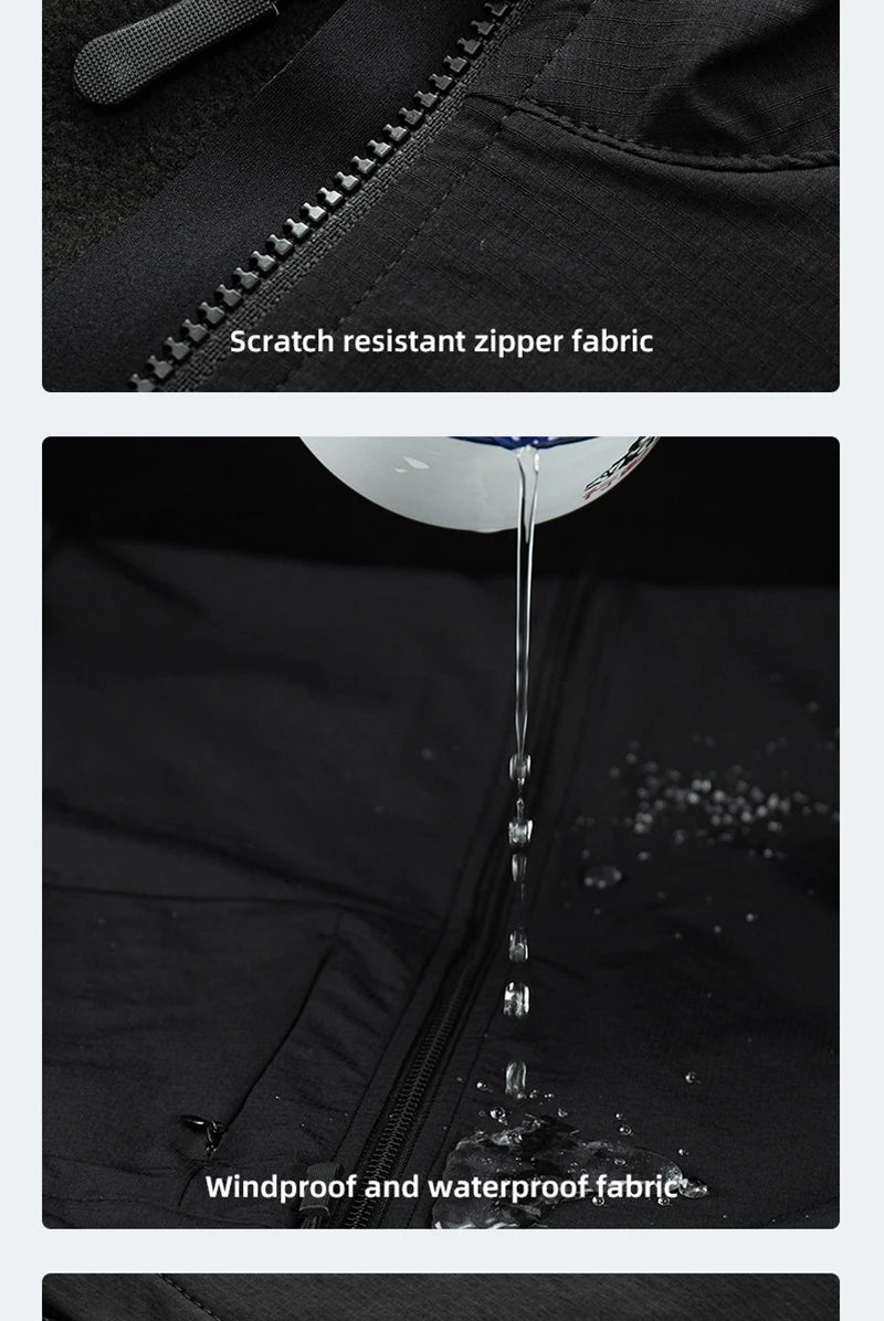 YKYWBIKE Men Cycling Gelit Thermal Fleece Bicycle Windbreaker Sleeveless Bike Vest Windproof Waterproof Cycling Windshield
