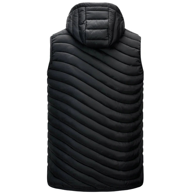 New Sleeveless Winter Thermal Jacket Moto Poc Cycling Hooded Warm Coat Windbreaker Mountain Bike Cothing MTB Bicycle Down Jackes