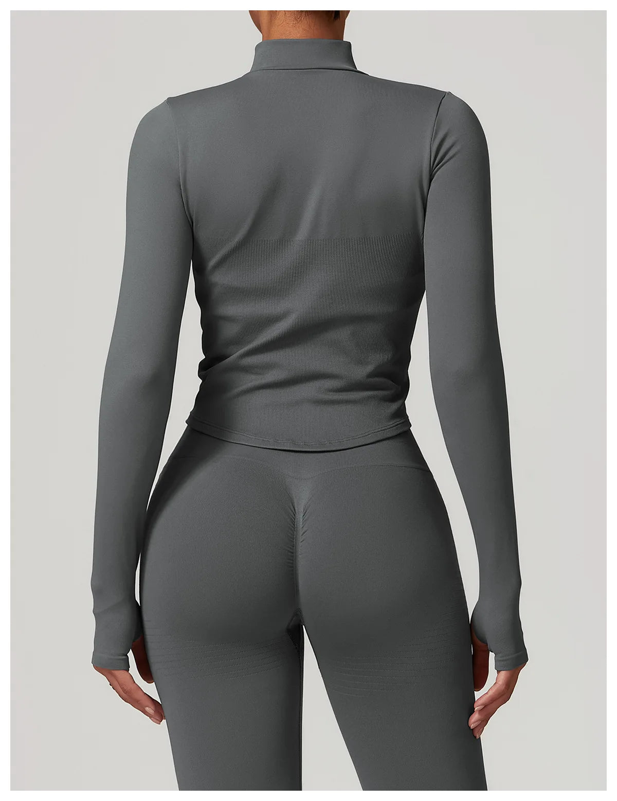 Zipper Jacket Women Crop Tops Yoga T-shirts Solid Sports Top Long Sleeve Running Shirts Sexy Quick Dry Fitness Gym Sport Wear