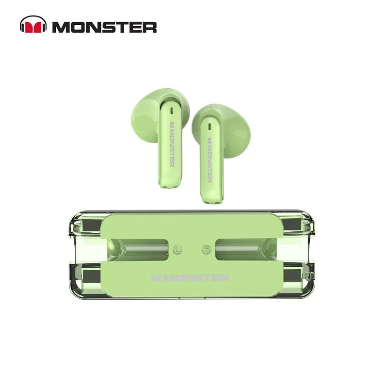 Monster XKT08 Earphone Bluetooth 5.3 Ture Wireless Earbuds Low Latency Noise Reduction Headphones Gaming Sports Headset With Mic