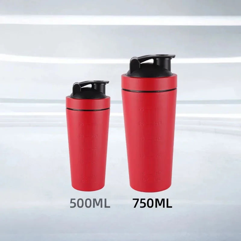 Stainless Steel Protein Shaker Cup Portable Fitness Sports Mug Nutrition Shakers Cup Water Bottles Water Cup Portable Shakers