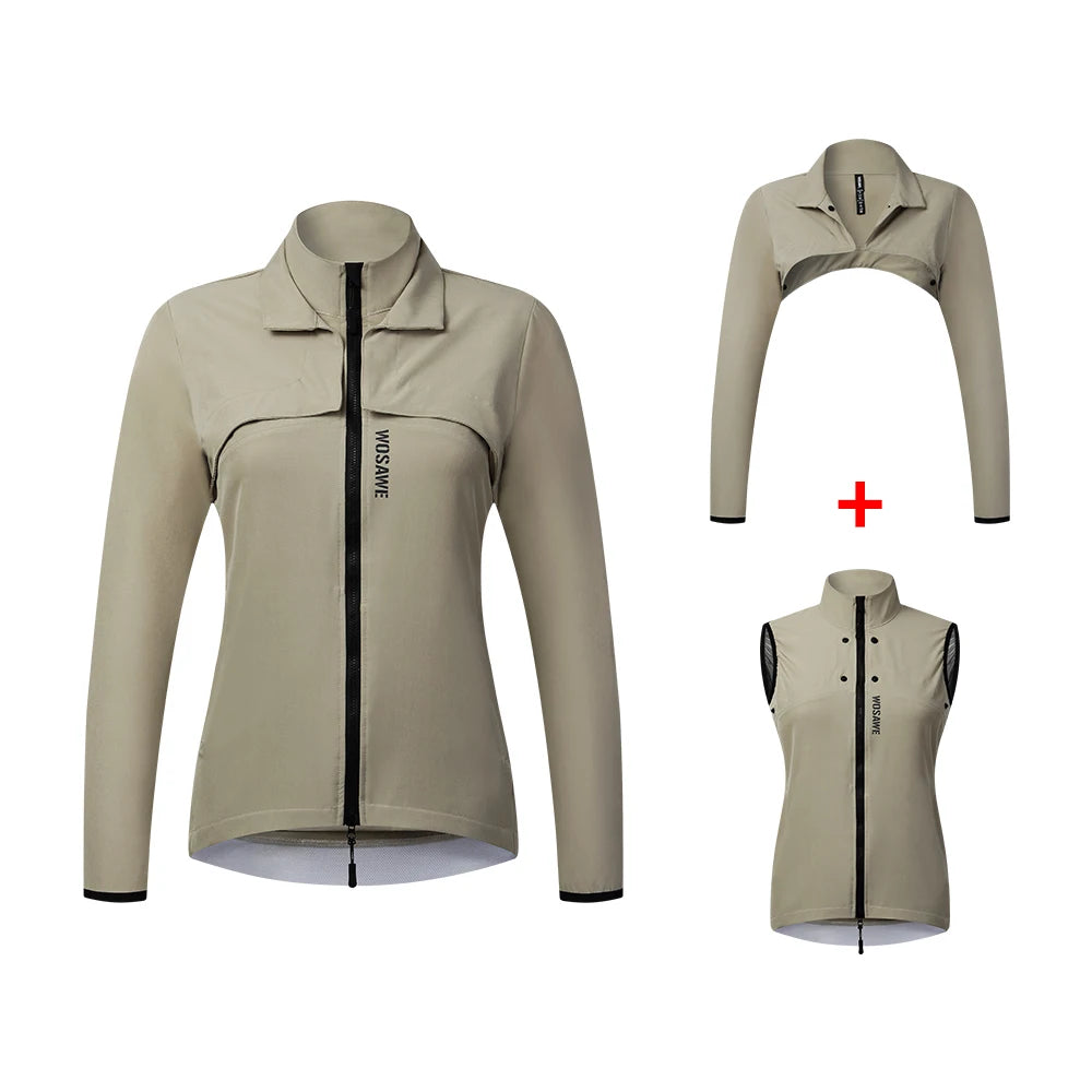 WOSAWE Windproof & Waterproof Reflective Cycling Jacket
