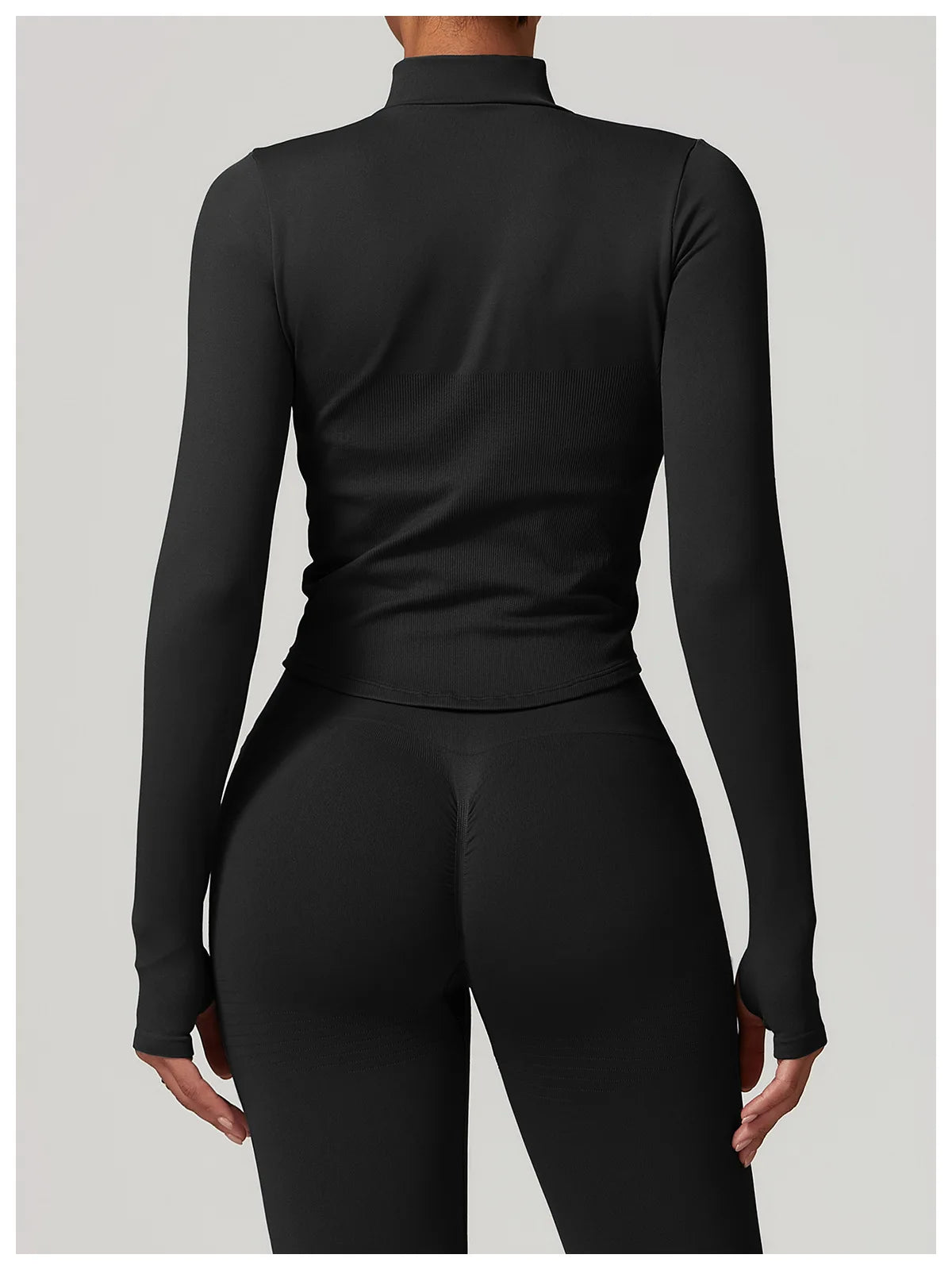 Zipper Jacket Women Crop Tops Yoga T-shirts Solid Sports Top Long Sleeve Running Shirts Sexy Quick Dry Fitness Gym Sport Wear