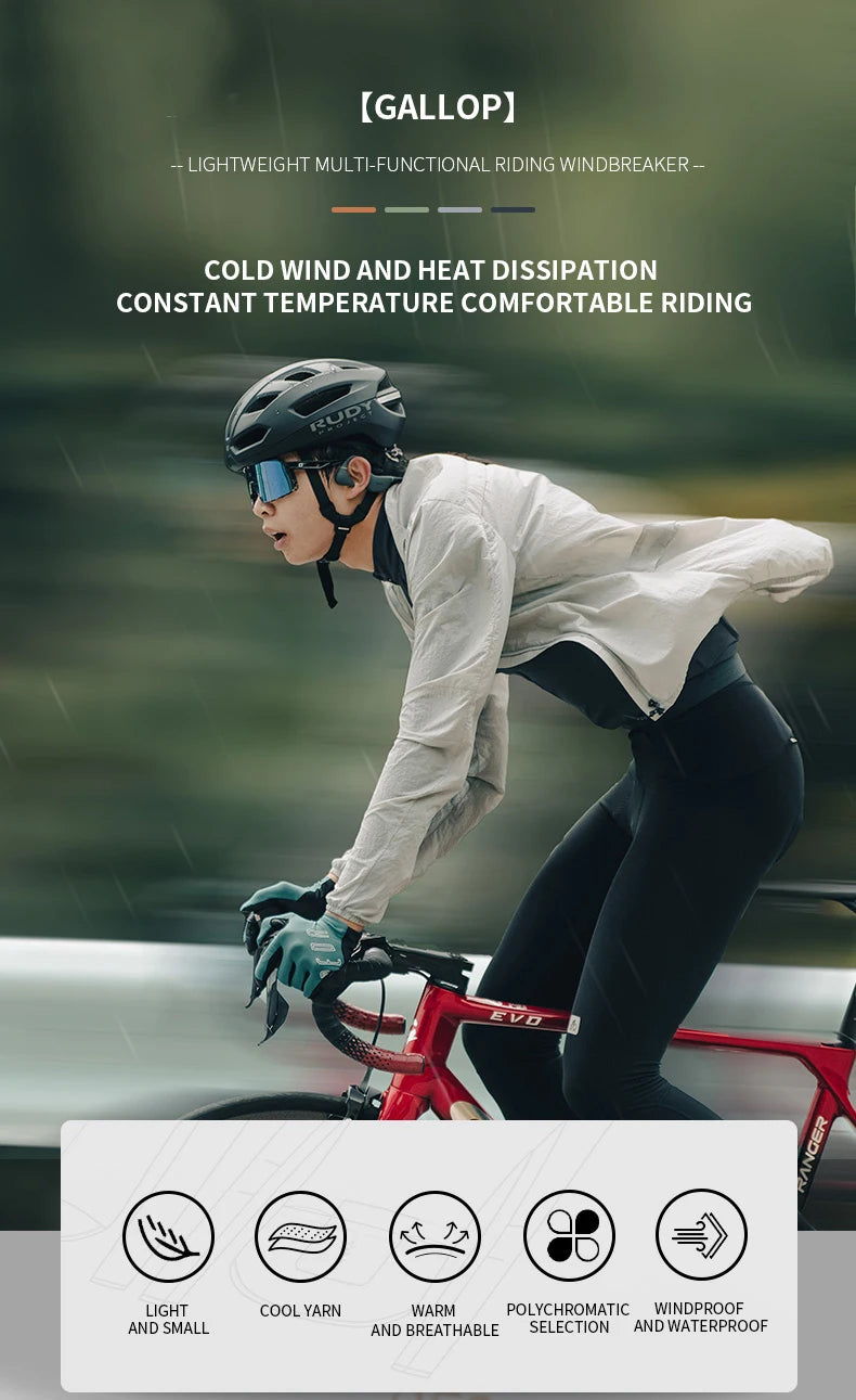 Lameda Men's Cycling Jacket Lightweight Men's Windbreaker Long Sleeved With 3 Pockets Bicycle Coat Clothes