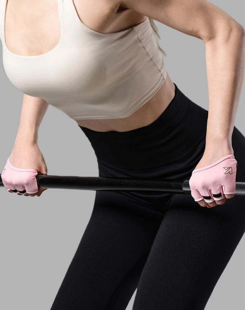 KUTOOK Men's And Women's Fitness Four Fingers Gloves Breathable Anti-slip Shock Absorption Yoga Dumbbell Cycling Sports Gloves