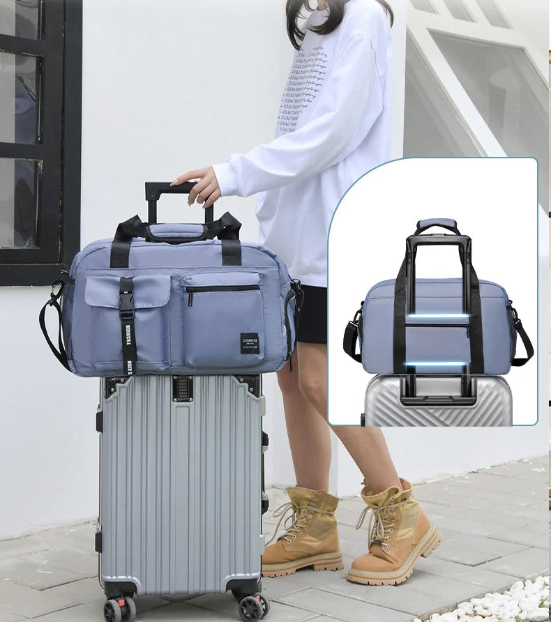 Large Fitness Bag Sports Handbag Women Dry Wet Shoes Pocket Single Shoulder Crossbody Swimming Yoga Gym Travel Backpack Duffel