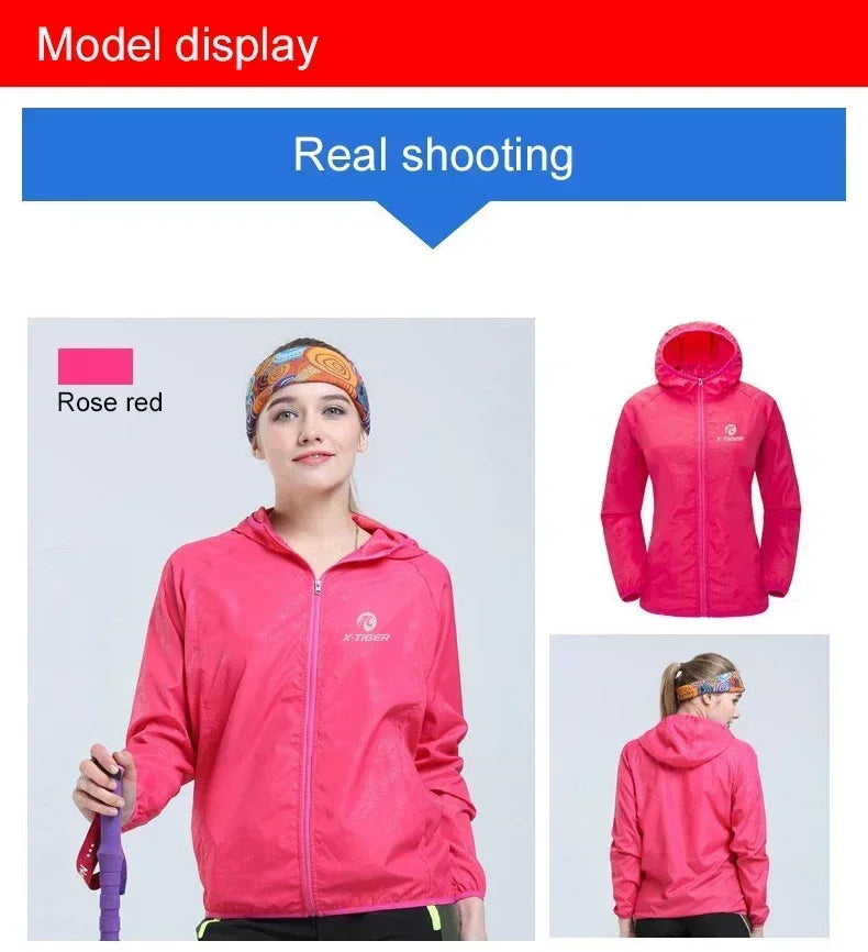 X-TIGER Skin Hiking Jacket Men Women Waterproof Quick Dry Camping Windbreaker Trekking Fishing Rain Coat Outdoor Anti UV Clothes