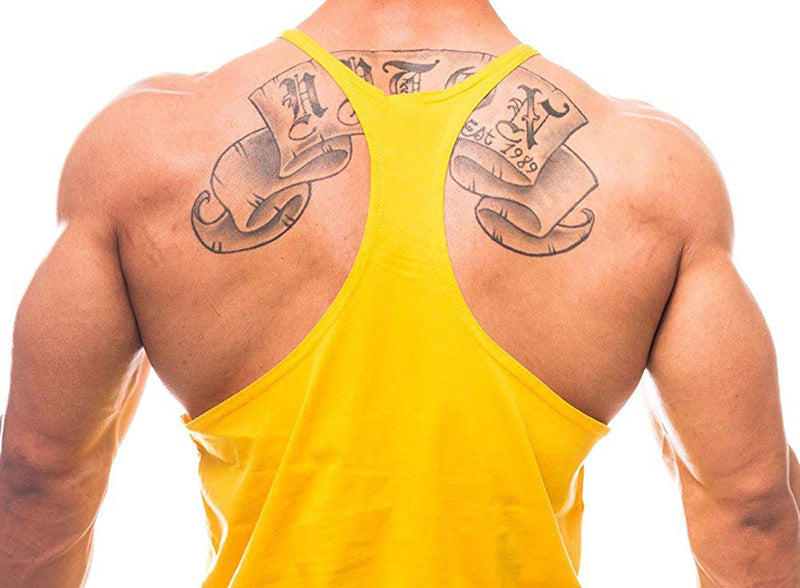Men's Fitness Bodybuilding Tank Tops Brand Gym Sportswear Cotton Breathable Workout Muscle Vests Summer Sleeveless Y Back Shirt