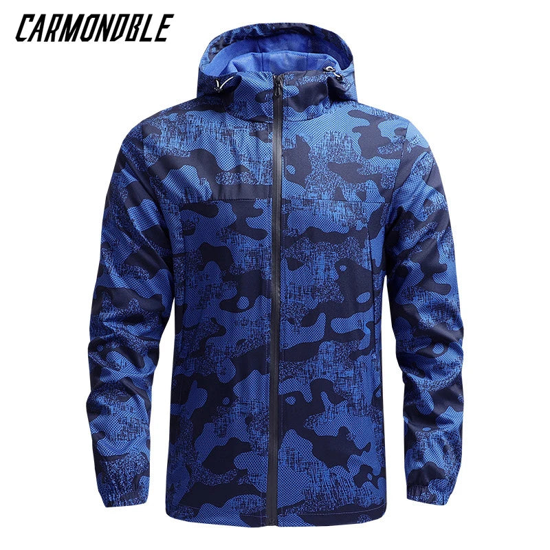 New Summer Men Hooded Jackets Anti-UV Hooded Trekking Jogging Long Sleeve Windbreaker Wear-resistant Mountain Coat Jacket Hombre