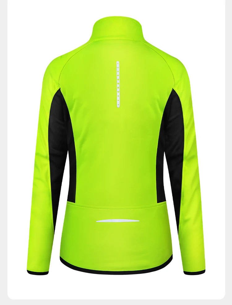 INBIKE Winter Women Cycling Jackets Thermal Fleece Biking Clothes Bicycle Road Bike Windbreaker MTB Reflective Jacket  for Women