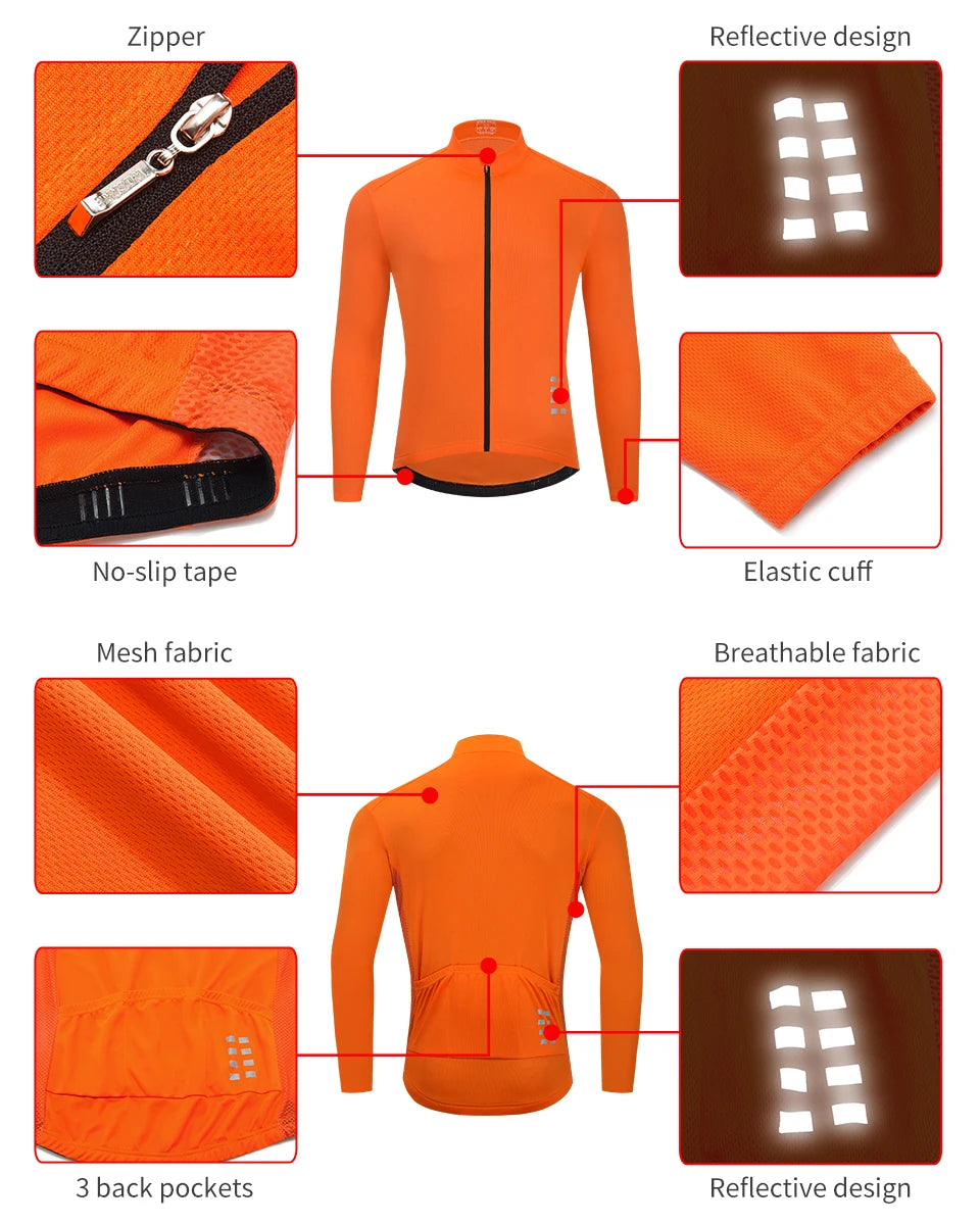 WOSAWE Cycling Jacket Men Windproof breathable Mesh Ciclismo Mountain Bike MTB Running Riding Bicycle short sleeves Jacket