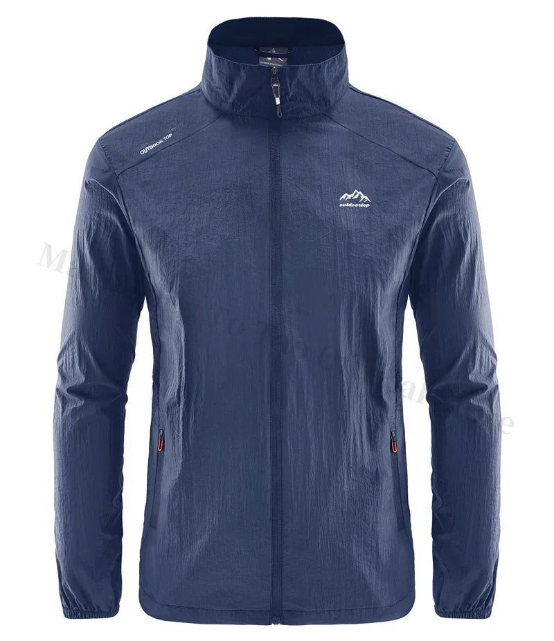 Men's Summer Skin Quick Dry Hiking Jacket Waterproof Sun UV Protection Coats Men Outdoor Sports Fishing Camping Running Jacket