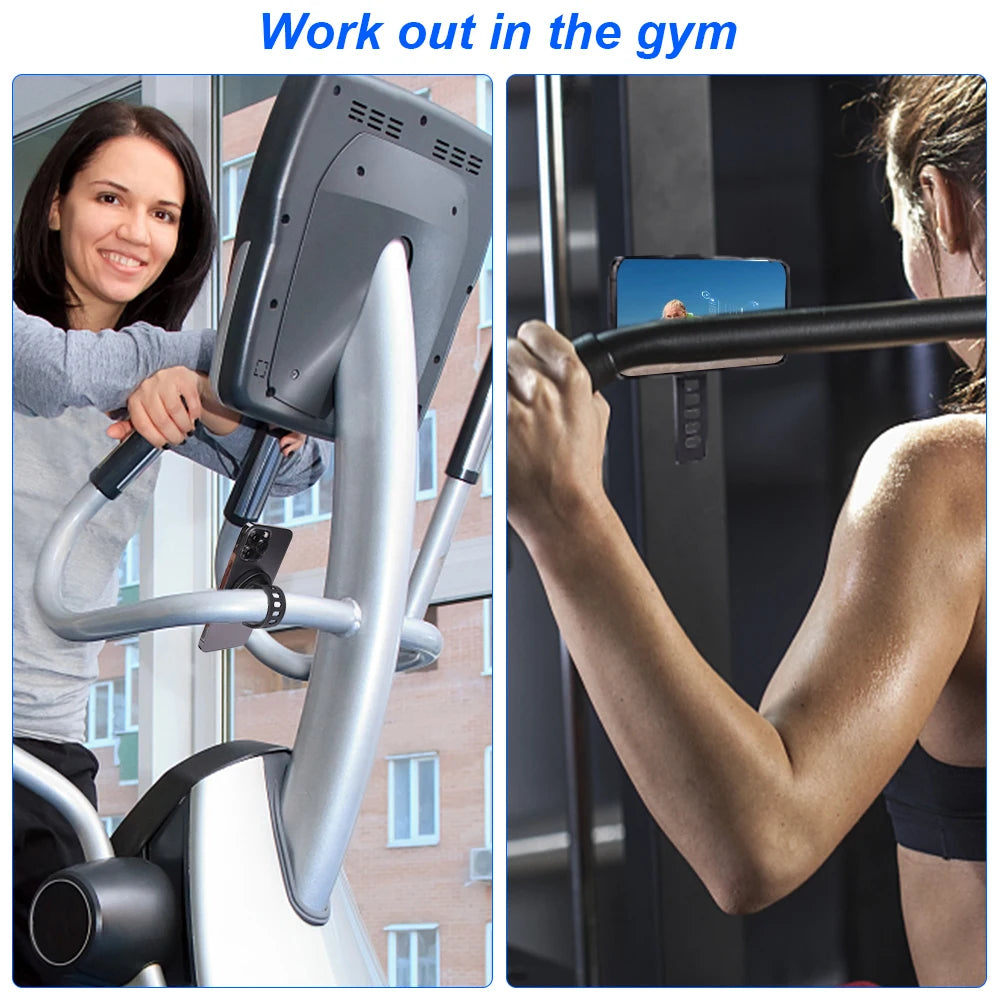 Tenmtoo Magnetic Phone Grip for MagSafe Adjustable Strap Gym Phone Ring Holder Compatible with iPhone 14 Pro 13 12 Smartphones