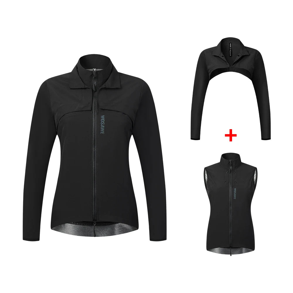 WOSAWE Windproof & Waterproof Reflective Cycling Jacket