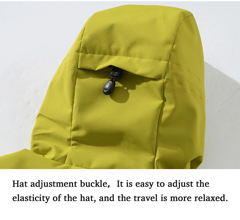 EUMERGX Unisex Waterproof Windbreaker Jacket - Single-Layer Raincoat for Hiking, Camping - Certified Moderate Rain Protection