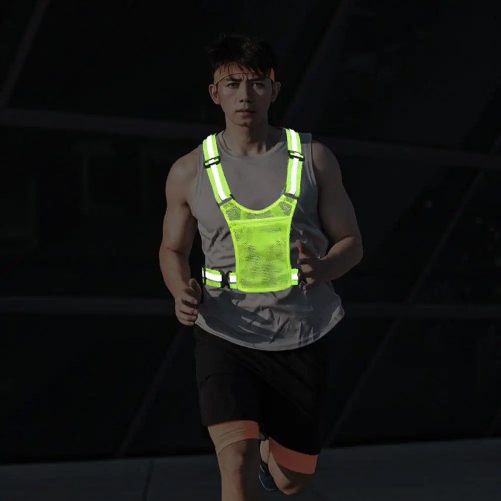 Cycling Reflective Vest High Visibility Safe Jacket For Night Riding Running Jogging Cycling Motorcycle Outdoor Sports Waistcoat
