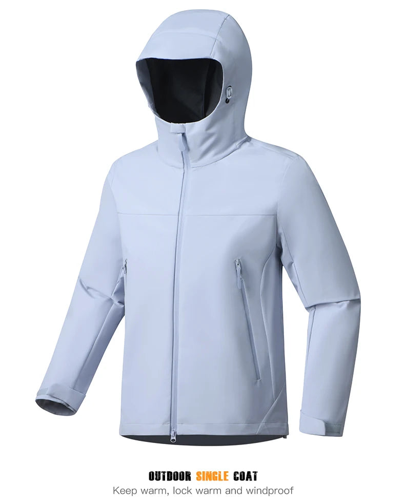 EUMERGX Men's Women's Waterproof Jacket Hiking Trekking Windbreaker Unisex Outdoor Sporty Rain Coat Windproof Climbing Clothes