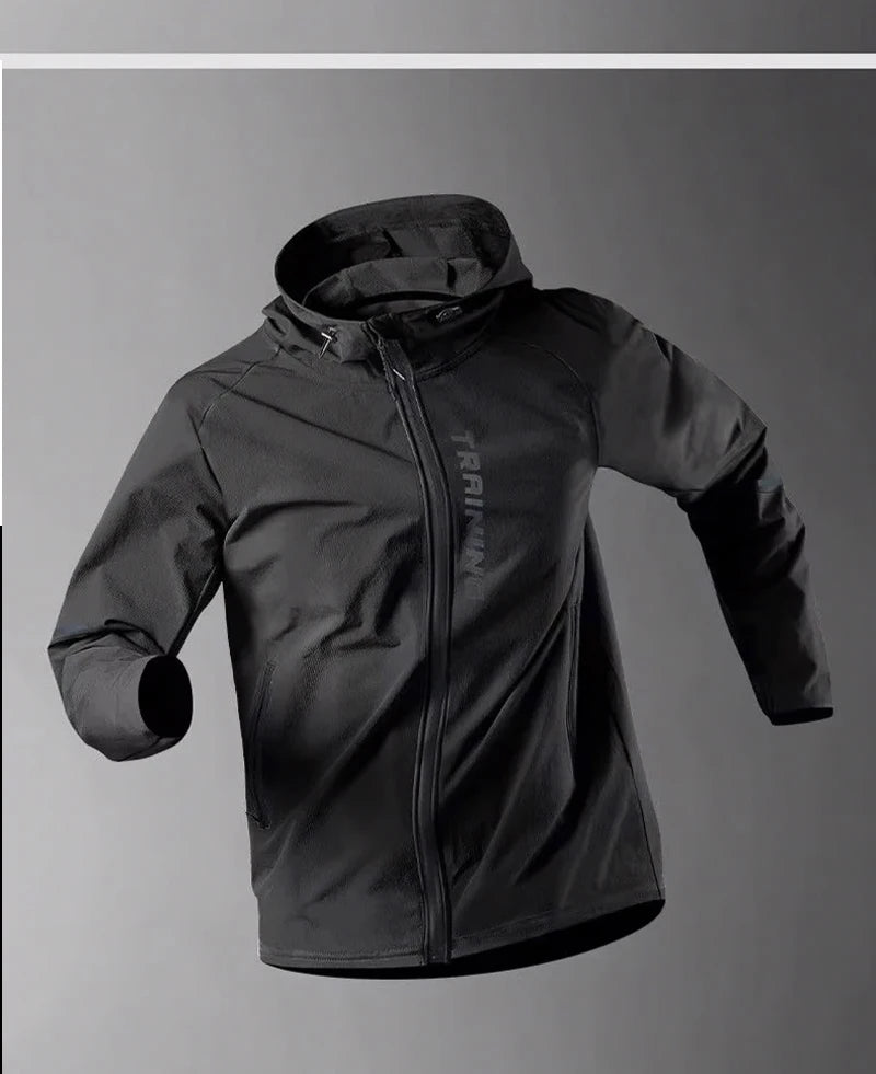 Men's Running Jacket Windproof Sport Training Coat for Spring  Autumn Waterproof  Quick-Dry Rainproof Cycling Windbreaker coats