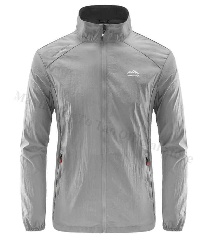 Men's Summer Skin Quick Dry Hiking Jacket Waterproof Sun UV Protection Coats Men Outdoor Sports Fishing Camping Running Jacket