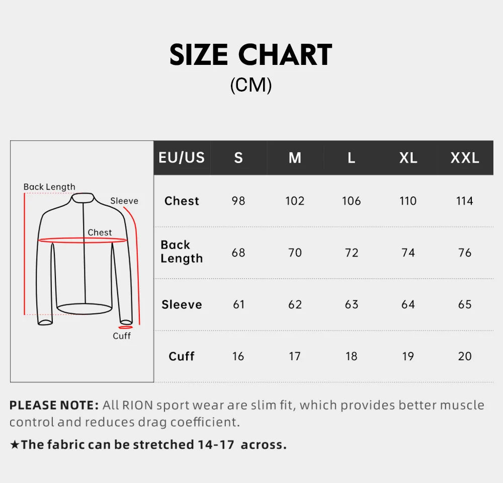 RION Winter Man Cycling Jersey MTB Jerseys Road Bike Shirts  Bicycle Clothing Long Sleeve Motorcross T-Shirt Windbreaker Fleece